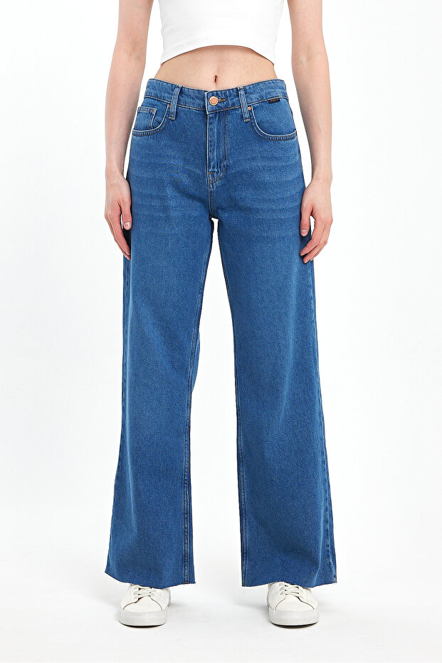 VICTORIA 010 Wide Leg Fit Denim Trousers 0915