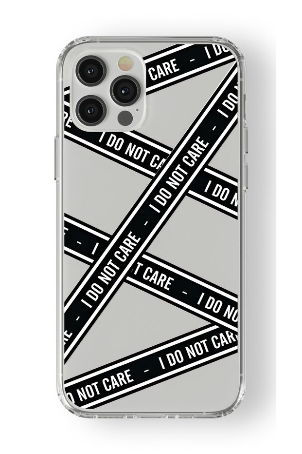 حافظة شفافة مطبوعة بتصميم I Dont Care متوافقة مع هاتف iPhone 14 Pro
