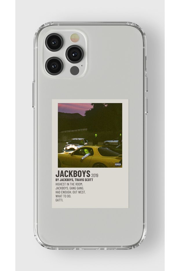 حافظة شفافة مطبوعة بتصميم ملصق بسيط متوافق مع هاتف Iphone 12 Pro Max
