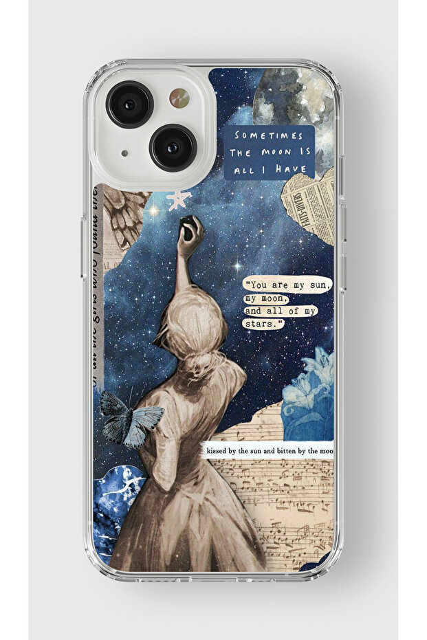 حافظة شفافة مطبوعة بتصميم Sky Collage متوافقة مع هاتف Iphone 13 - 1