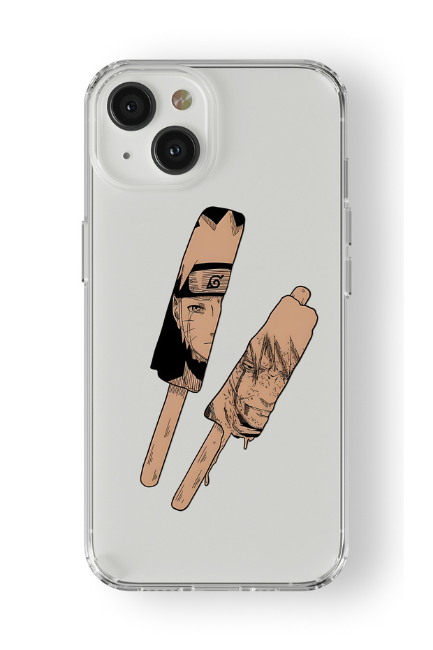 حافظة شفافة مطبوعة بتصميم Naruto Duo متوافقة مع iPhone 15 Plus
