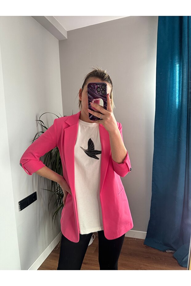 Pembe Blazer Ceket - 2