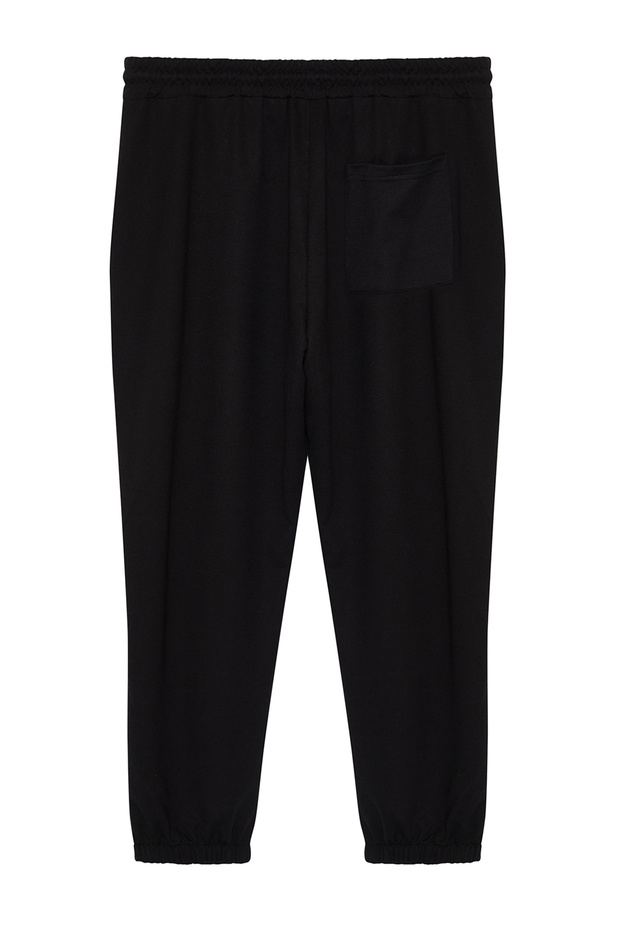 Büyük Beden Siyah Oversize/Geniş Kesim Eşofman Altı TMNSS24AJ00001 - 5