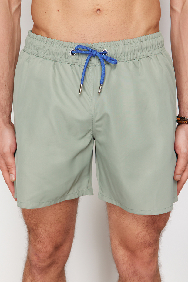 Açık Haki Basic Standart Boy Mayo Deniz Şortu TMNSS20DS0023 - 4