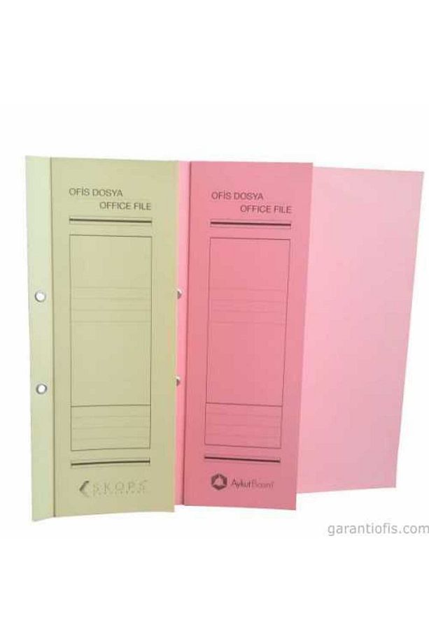 Lüks Yarım Kapak Pembe Karton Dosya (50 Lİ PAKET) - 1