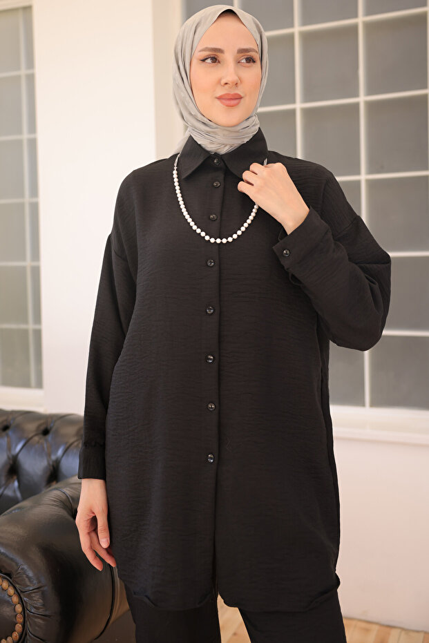 3354 Perlový náhrdelník Double Set Black - 5