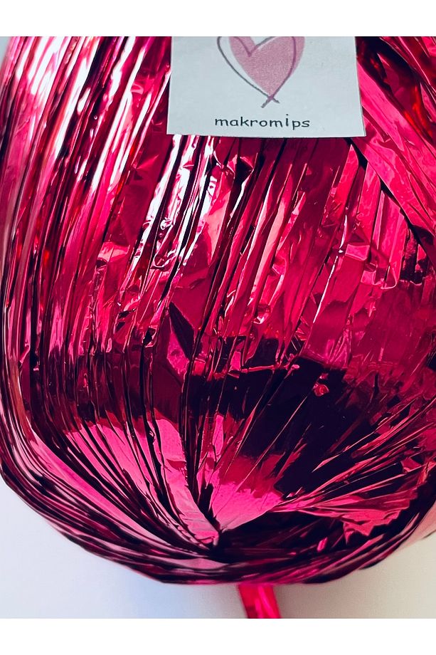 Premıum Metalik Kâğıt Rafya Ip (50GR/M -5) Parlak Abiye Polyester Çanta Şapka Süsleme Örgü Ipi - 3