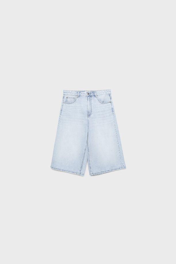 Denim bermuda şort - 5