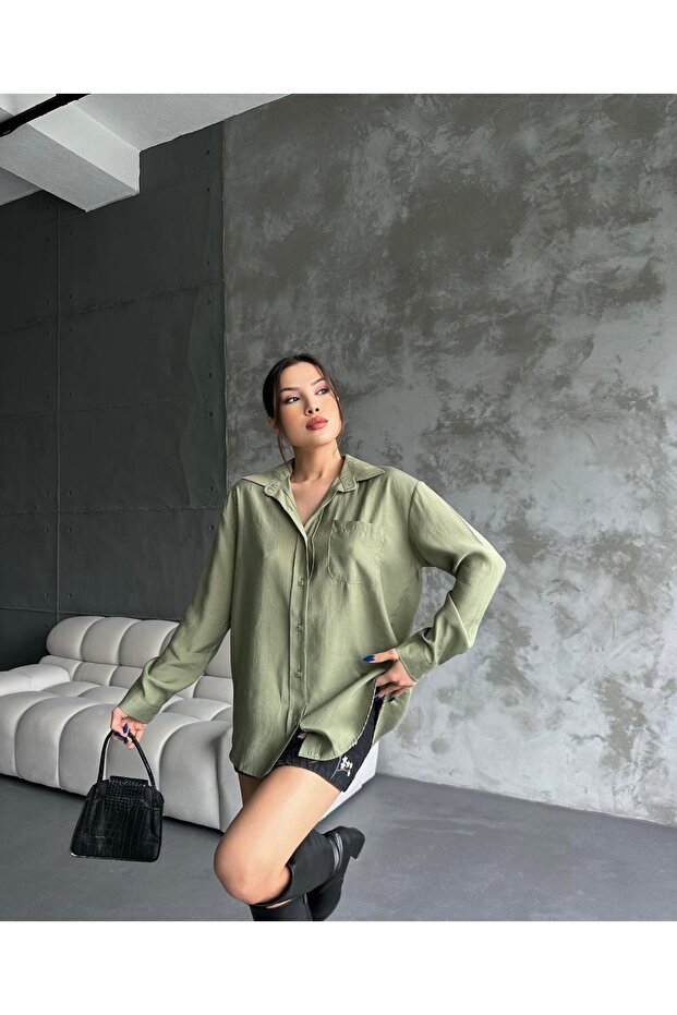Tek Cep Düz Gömlek - 4