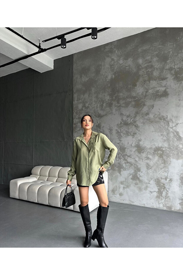 Tek Cep Düz Gömlek - 3