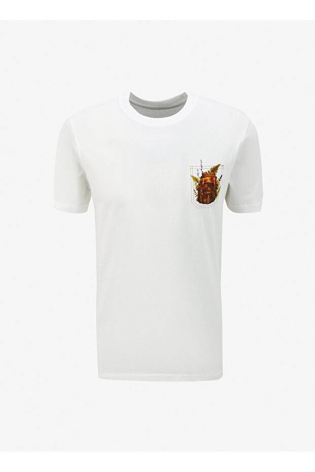 Crew Neck White Men's T-Shirt L241578100