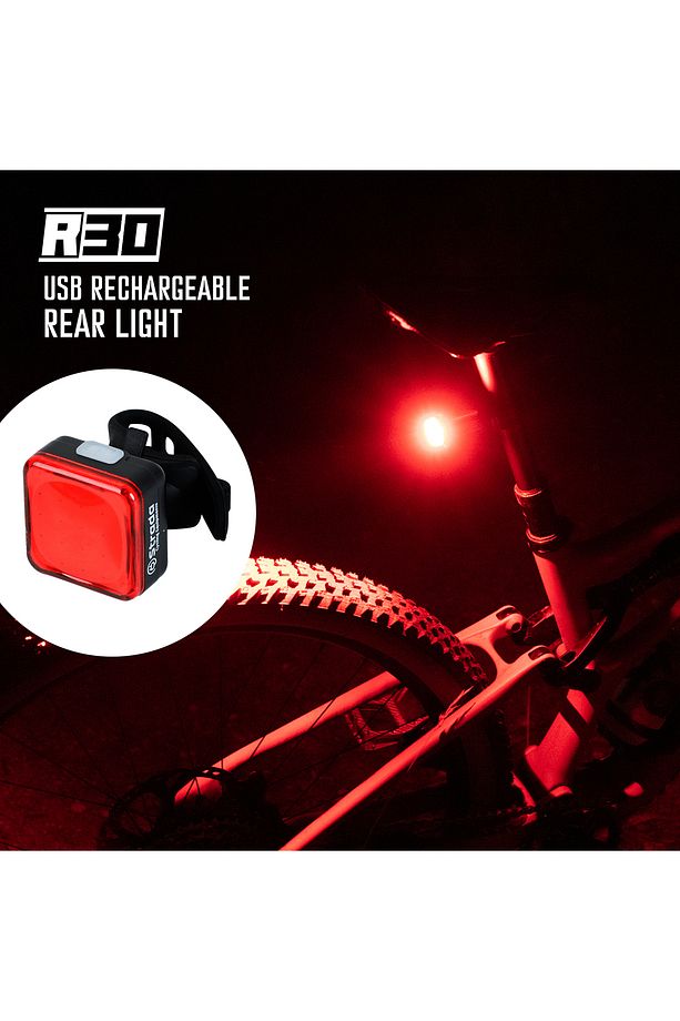 R-30 300MAH Şarj Edilebilir LI-POLY Bisiklet Arka Lambası - 4