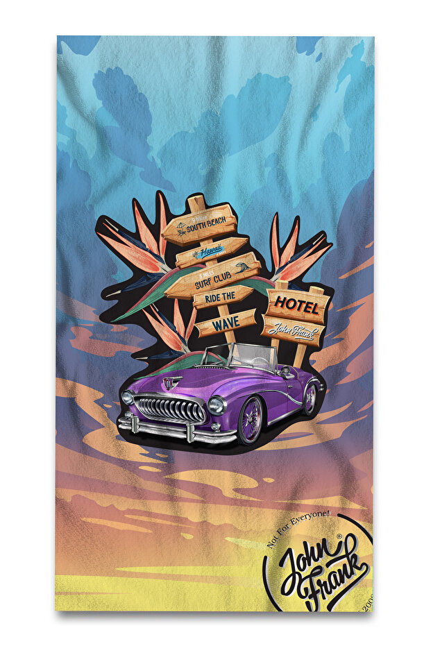 Patterned Printed Beach Towel - 1