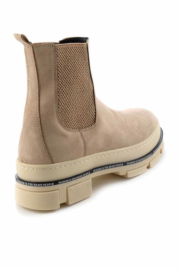 Bej Süet Kadın Bot & Bootie K02643163602 - 4