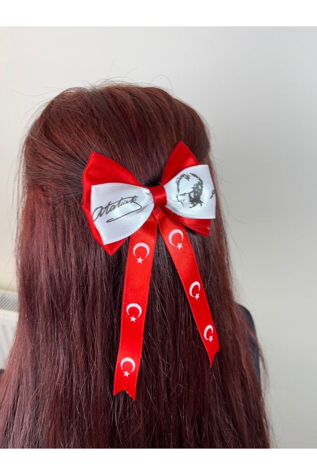 Atatürk and Flag Ribbon Hair Clip for April 23rd Holiday
