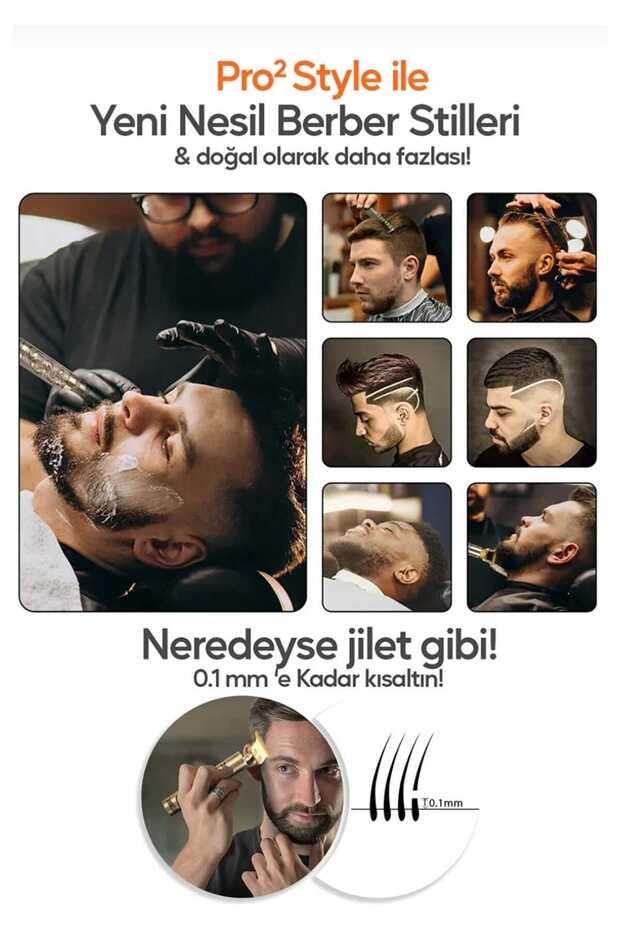 Saç-Sakal-Vücut Tıraş Makinesi ---- Tıraş önlüğü ve makas seti hediyeli ! 1-2 Saat 3-5 İthalatçı Ga - 6