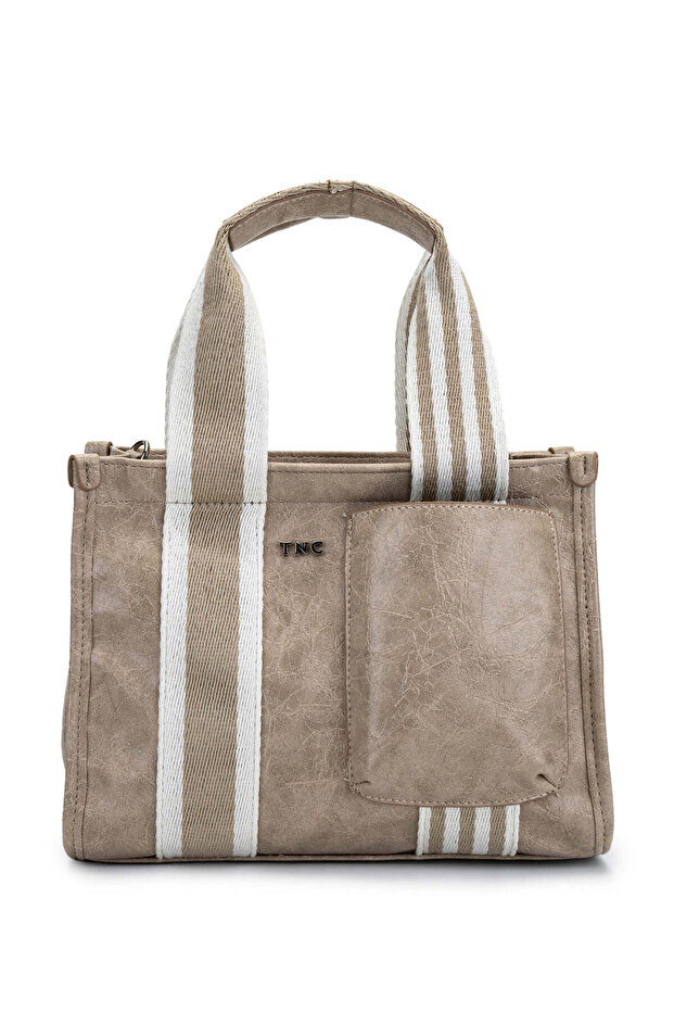 Women's Vegan Beige Shoulder Bag