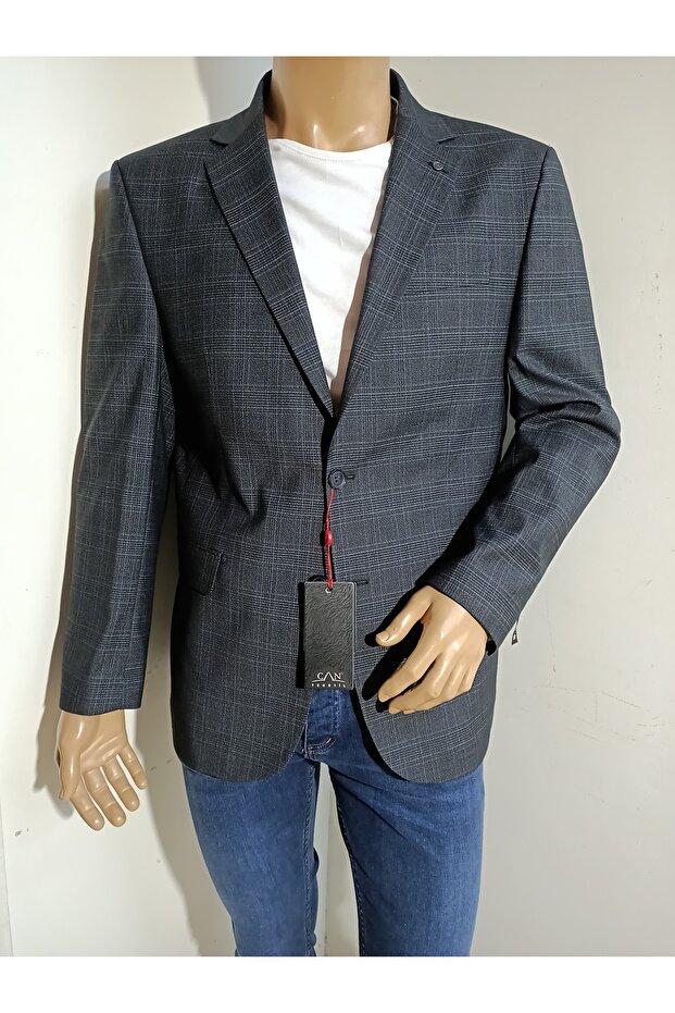 Klasik 4 Drop Çift Yırtmaç Can Kumaş Tek Ceket - 1