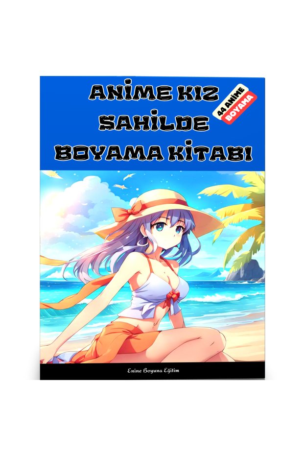 Anime Girls at the Beach Coloring Book (44 Anime Coloring)