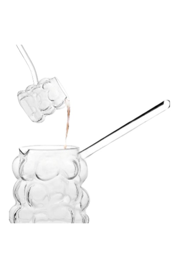 Heat ResIstant Borosilicate Beaded Grape Grain Glass Coffee Pot - with Handle