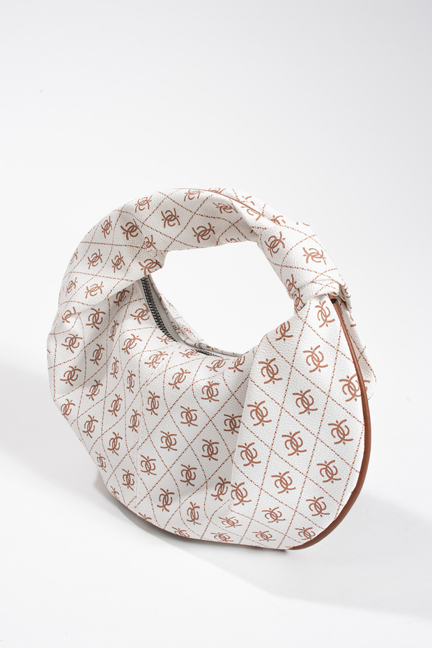 حقيبة يد كلاسيكية مطبوعة بتصميم أنيق - 6