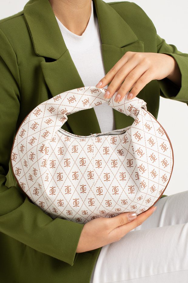 حقيبة يد كلاسيكية مطبوعة بتصميم أنيق - 3