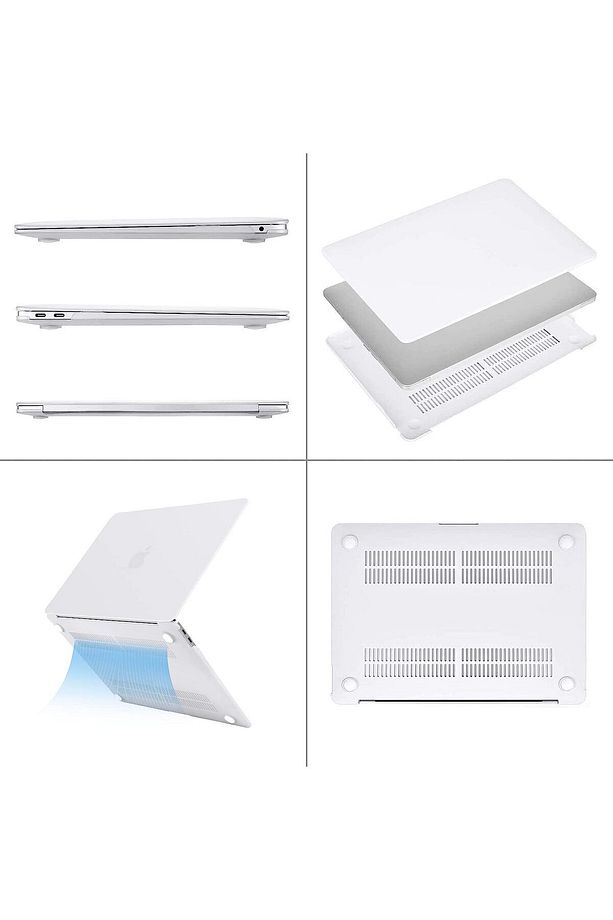 Apple Macbook Air 13.6 M2-m3-m4 Çip 2022/2024/2025 A2681 A3113 A3240 Kılıf Mat Buzlu Koruma Kapak - 5