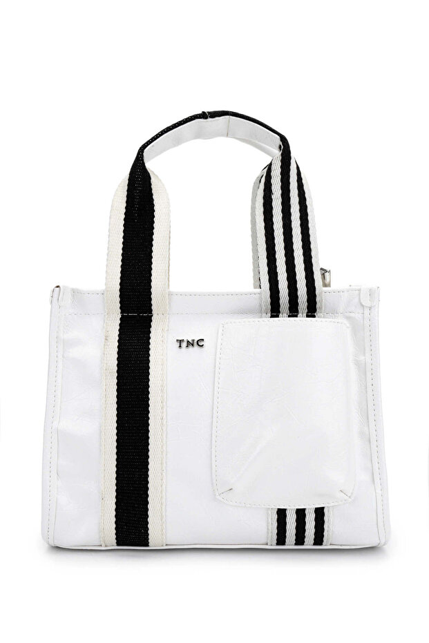 Women's Vegan White Shoulder Bag