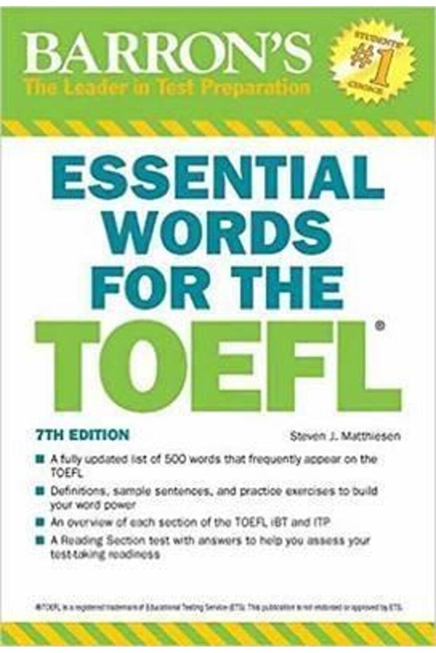 Barron's Essential Words For Toefl 7th - 1