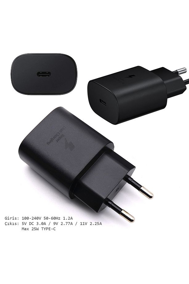Samsung S23 - Samsung Galaxy S23 FE Şarj Aleti 25W HIZLI Type C PD Şarj Cihazı Tek Başlık - 3
