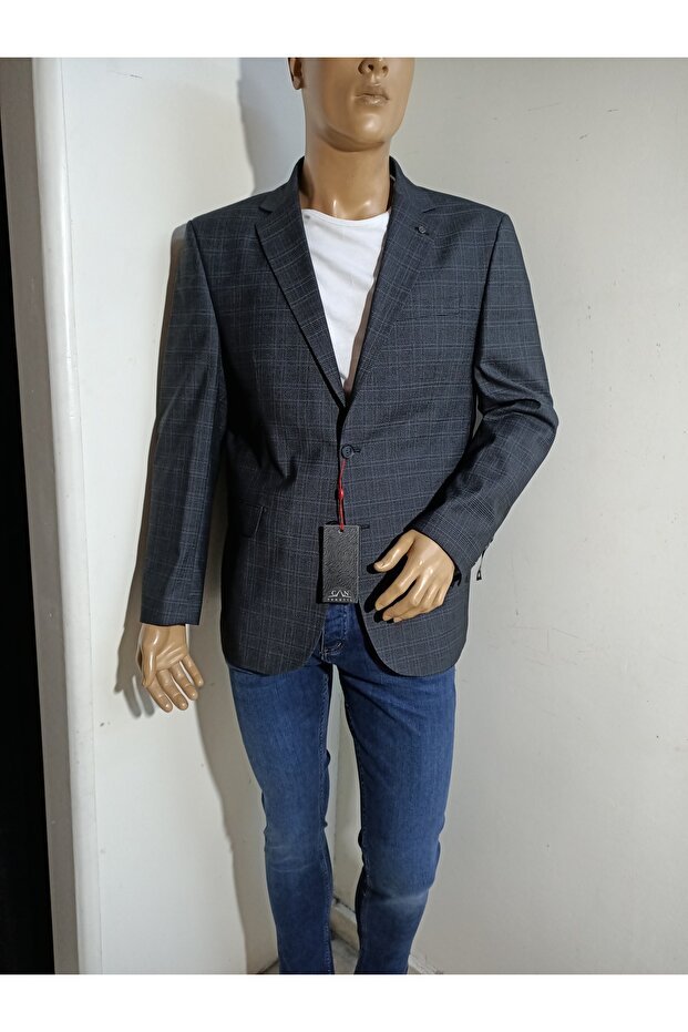 Klasik 4 Drop Çift Yırtmaç Can Kumaş Tek Ceket - 3