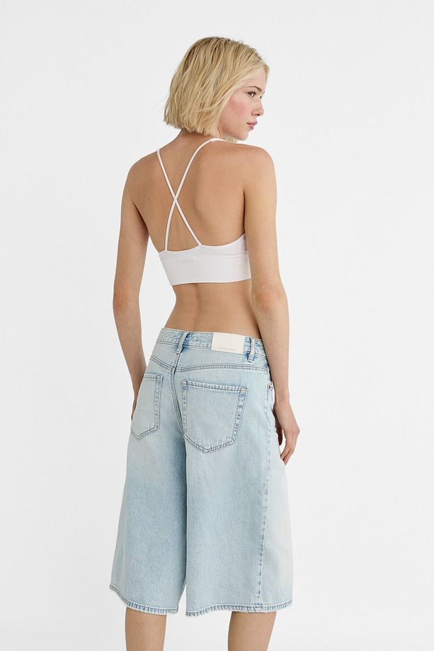 Denim bermuda şort - 3