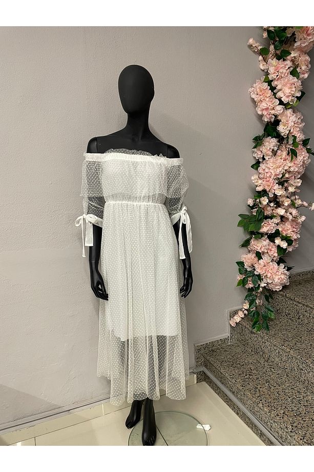 Tül Çekim Elbisesi Dış Mekan Çekim Elbisesi Nikah Elbisesi - 1