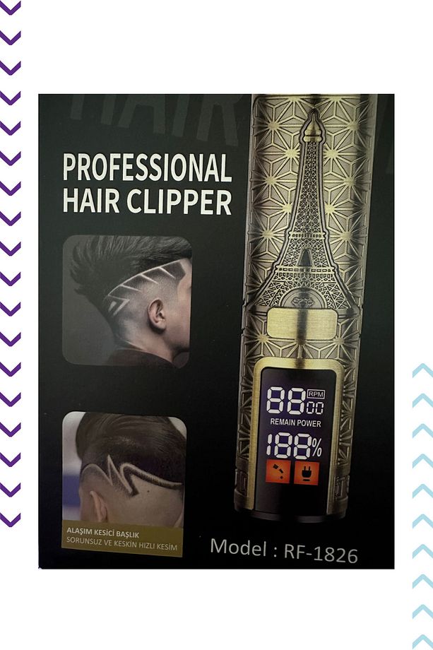 1-2 Saat Professional Hair Clipper Profesyonel Traş Makinası 1 Yıl Yok Islak ve Kuru Yok 1-3 Kablol - 2