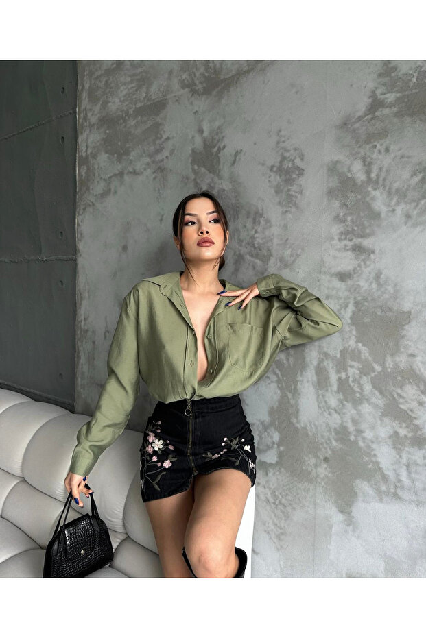 Tek Cep Düz Gömlek - 1