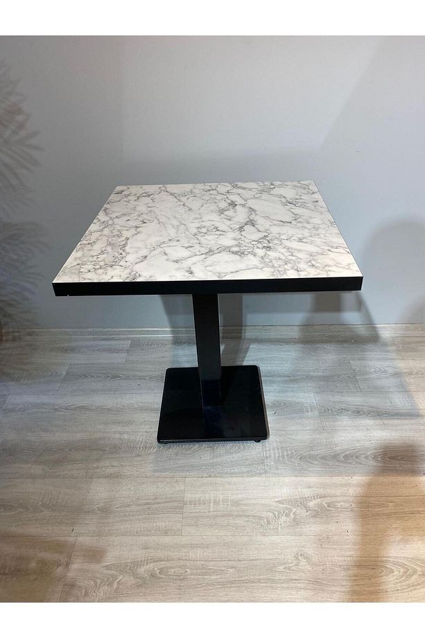 Cafe Masası Balkon Mutfak Masası 1 Döküm Ayak 1 Masa Mdf 70x70 - 1