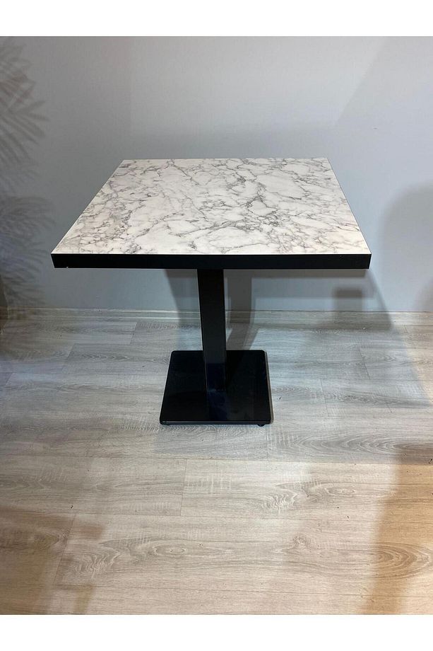 Cafe Masası Balkon Mutfak Masası 1 Döküm Ayak 1 Masa Mdf 70x70 - 2