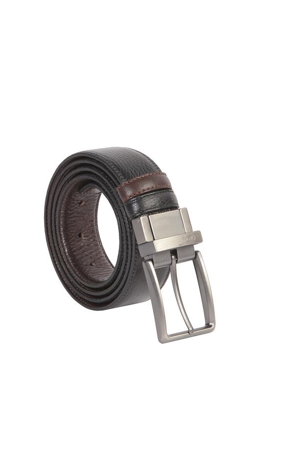 Cengiz Pakel Hakiki Deri Çift Taraflı Erkek Kemer - Siyah/kahve 3,5 Cm - 2