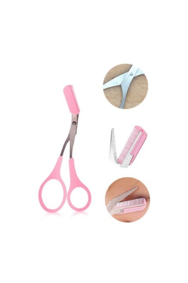 مقص قص الحواجب مع مشط - 2