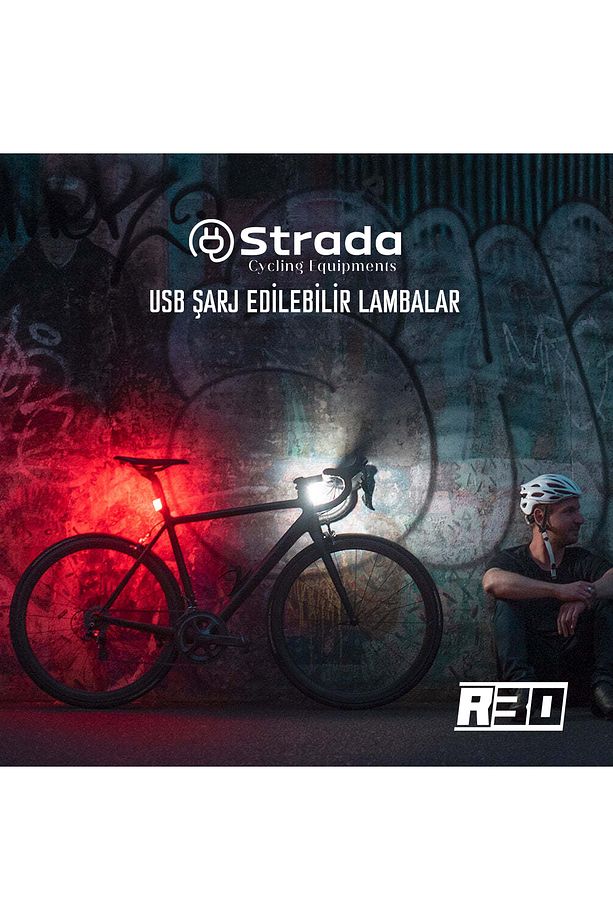 R-30 300MAH Şarj Edilebilir LI-POLY Bisiklet Arka Lambası - 5