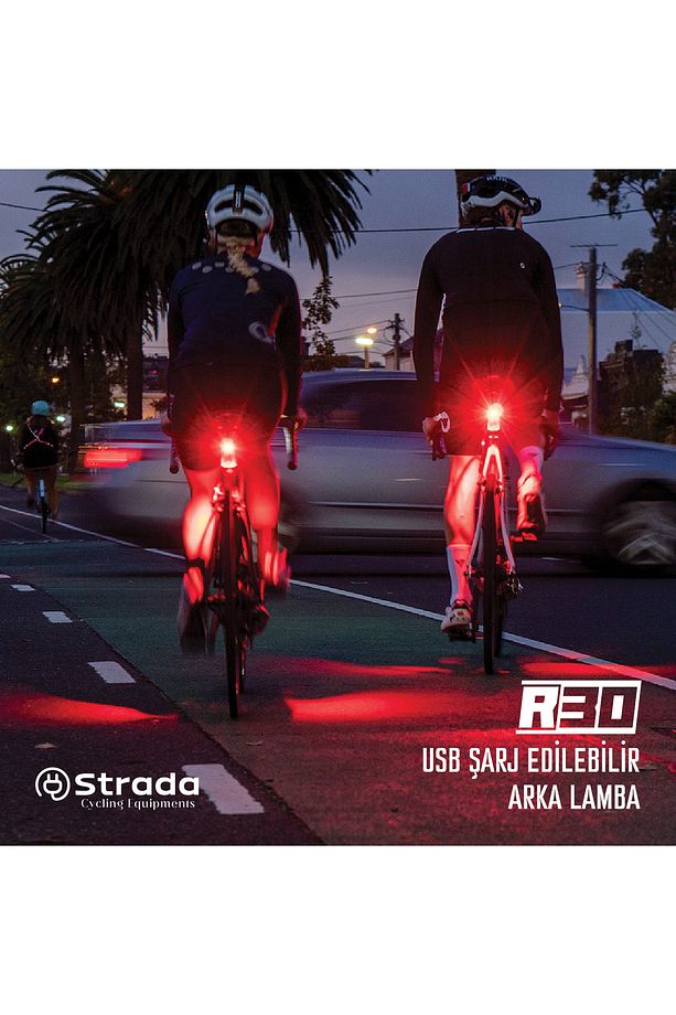 R-30 300MAH Şarj Edilebilir LI-POLY Bisiklet Arka Lambası - 6