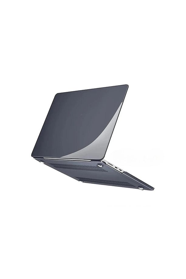 Apple Macbook Air 13.6 M2-m3-m4 Çip 2022/2024/2025 A2681 A3113 A3240 Kılıf Parlak Siyah Koruyucu - 1