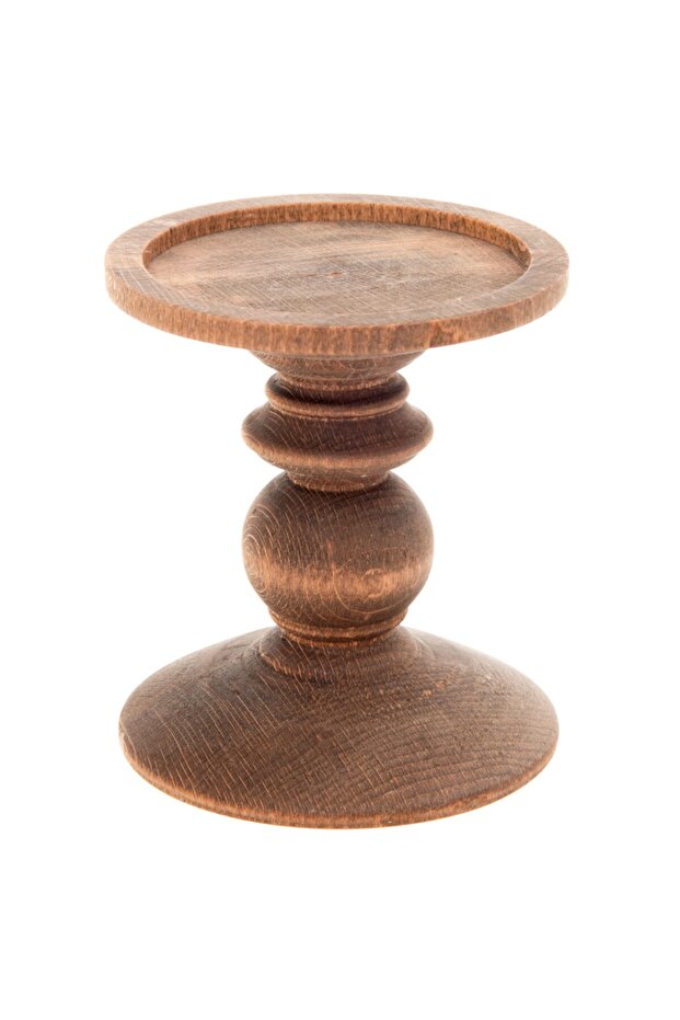 Doğal Ahşap Şamdan - 2