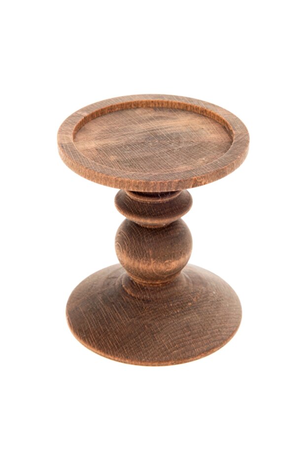 Doğal Ahşap Şamdan - 3