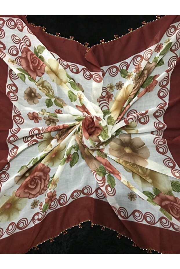 Cheesecloth Scarf Crochet Lace Handmade
