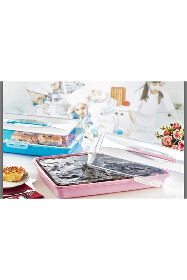 Rectangular Pie-Button Container - 1