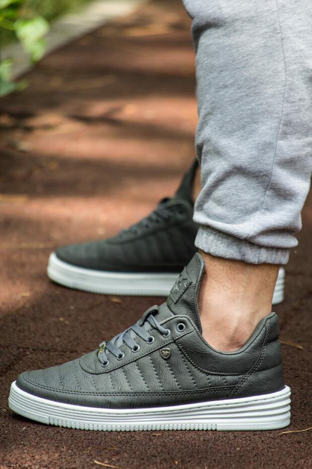07 Smoked White Stitched Unisex Sports Shoes