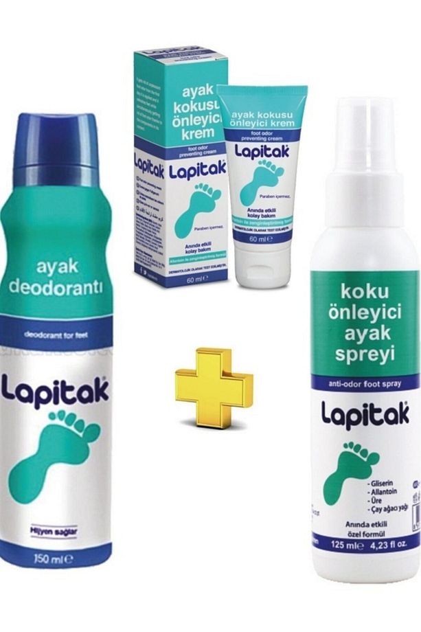Ayak Kokusu Önleyici Krem 60 Ml + Ayak Deodorantı 150 Ml + Koku Önleyici Ayak Spreyi 125 Ml - 1