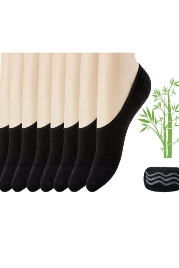 Gülmen Women's Ballerina Silicone Non-Removable 6-Piece Sports Socks