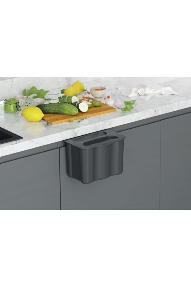 S-2575-a Askılı Çöp Kovası 5 Lt Antrasit - 1